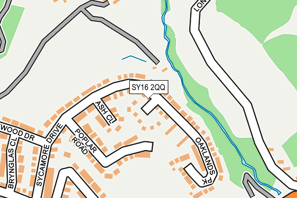 SY16 2QQ map - OS OpenMap – Local (Ordnance Survey)