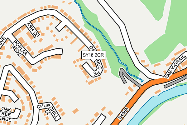 SY16 2QR map - OS OpenMap – Local (Ordnance Survey)