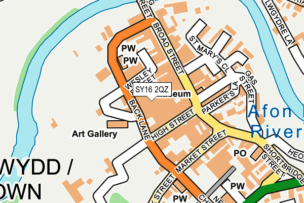 SY16 2QZ map - OS OpenMap – Local (Ordnance Survey)