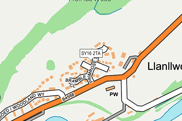 SY16 2TA map - OS OpenMap – Local (Ordnance Survey)