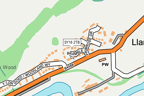 SY16 2TB map - OS OpenMap – Local (Ordnance Survey)