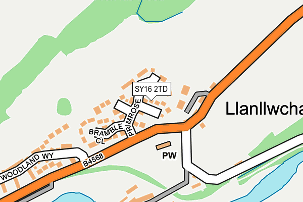 SY16 2TD map - OS OpenMap – Local (Ordnance Survey)