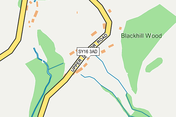 SY16 3AD map - OS OpenMap – Local (Ordnance Survey)