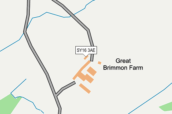 SY16 3AE map - OS OpenMap – Local (Ordnance Survey)
