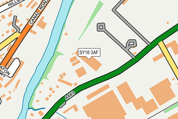 SY16 3AF map - OS OpenMap – Local (Ordnance Survey)