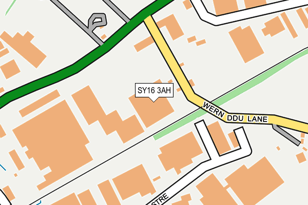 SY16 3AH map - OS OpenMap – Local (Ordnance Survey)
