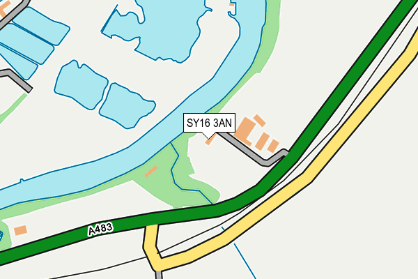 SY16 3AN map - OS OpenMap – Local (Ordnance Survey)