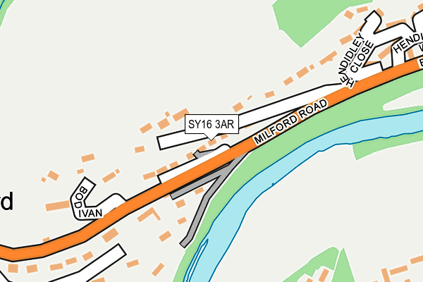 SY16 3AR map - OS OpenMap – Local (Ordnance Survey)