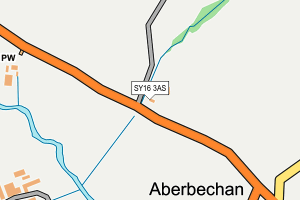 SY16 3AS map - OS OpenMap – Local (Ordnance Survey)