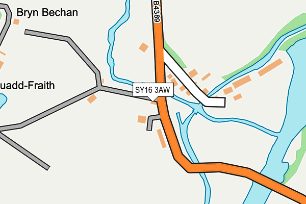 SY16 3AW map - OS OpenMap – Local (Ordnance Survey)