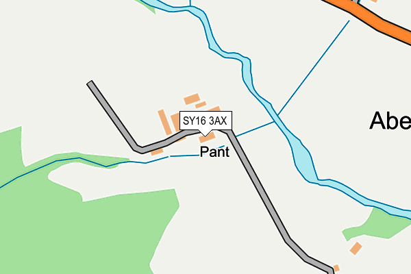 SY16 3AX map - OS OpenMap – Local (Ordnance Survey)