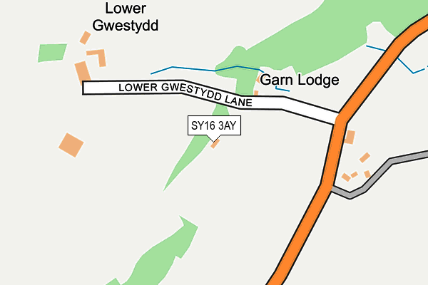 SY16 3AY map - OS OpenMap – Local (Ordnance Survey)