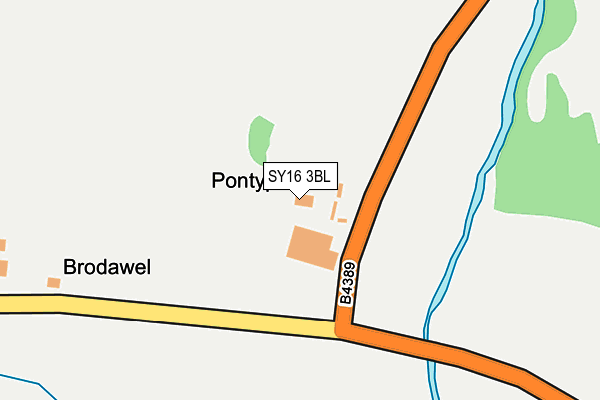 SY16 3BL map - OS OpenMap – Local (Ordnance Survey)