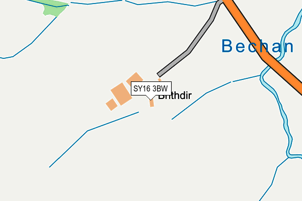 SY16 3BW map - OS OpenMap – Local (Ordnance Survey)
