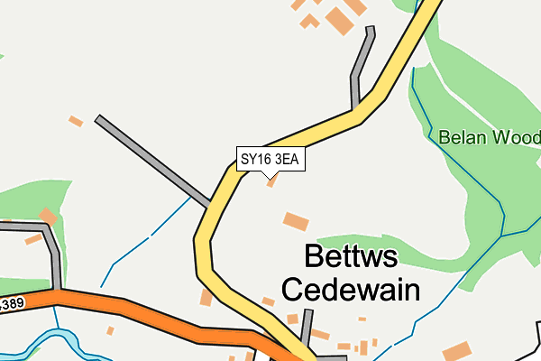 SY16 3EA map - OS OpenMap – Local (Ordnance Survey)