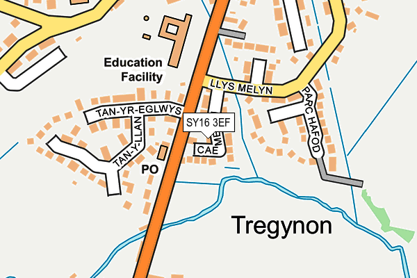 SY16 3EF map - OS OpenMap – Local (Ordnance Survey)