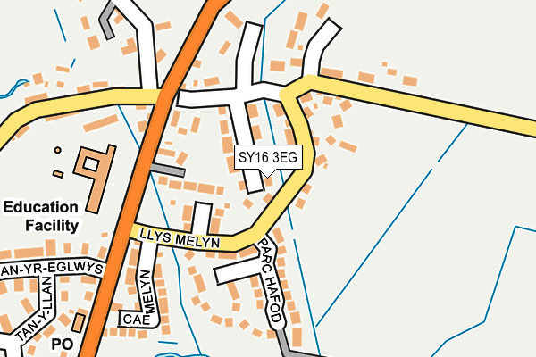 SY16 3EG map - OS OpenMap – Local (Ordnance Survey)