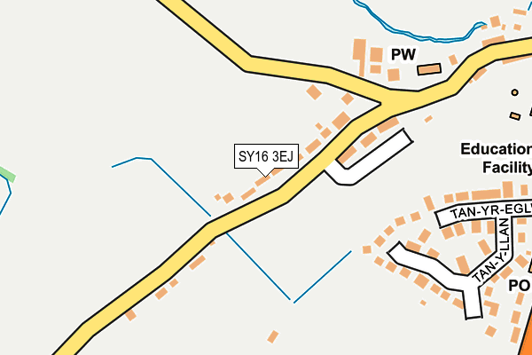 SY16 3EJ map - OS OpenMap – Local (Ordnance Survey)