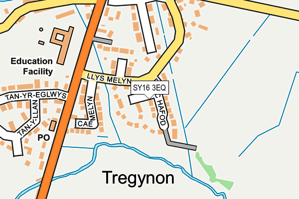 SY16 3EQ map - OS OpenMap – Local (Ordnance Survey)