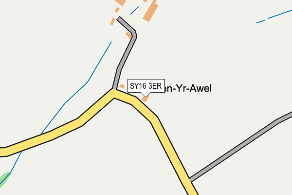 SY16 3ER map - OS OpenMap – Local (Ordnance Survey)