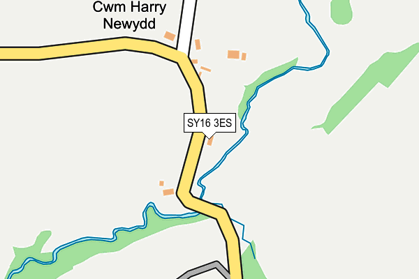 SY16 3ES map - OS OpenMap – Local (Ordnance Survey)