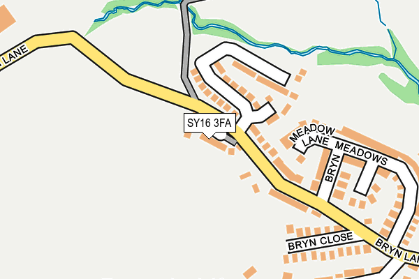 SY16 3FA map - OS OpenMap – Local (Ordnance Survey)