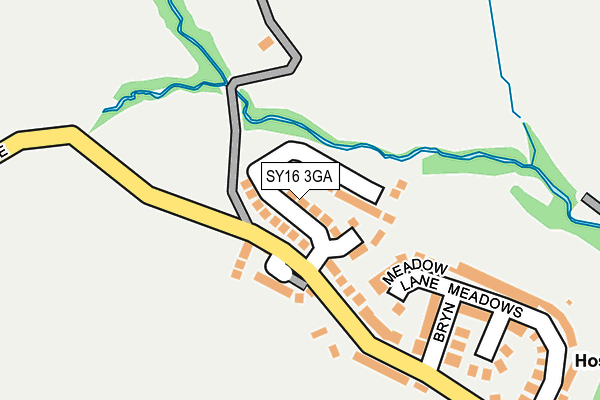 SY16 3GA map - OS OpenMap – Local (Ordnance Survey)