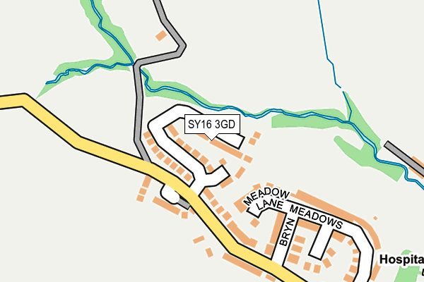 SY16 3GD map - OS OpenMap – Local (Ordnance Survey)