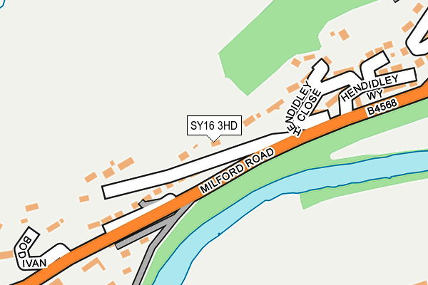 SY16 3HD map - OS OpenMap – Local (Ordnance Survey)