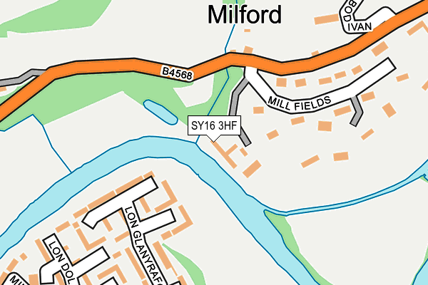 SY16 3HF map - OS OpenMap – Local (Ordnance Survey)