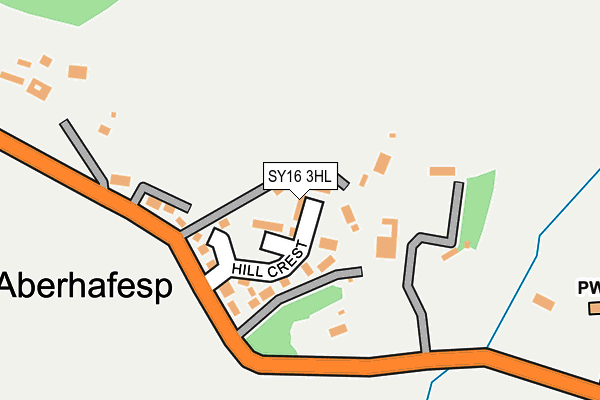 SY16 3HL map - OS OpenMap – Local (Ordnance Survey)