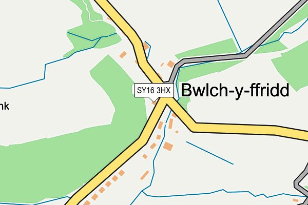 SY16 3HX map - OS OpenMap – Local (Ordnance Survey)