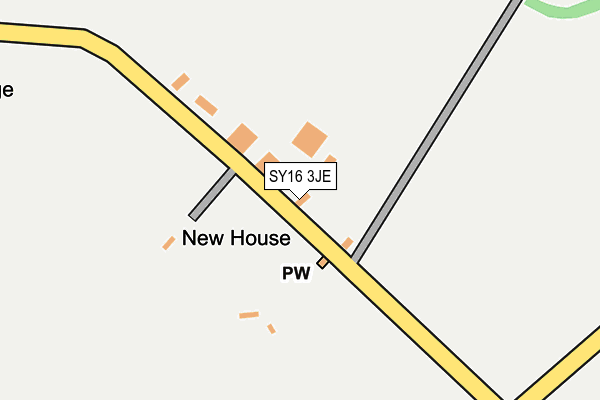 SY16 3JE map - OS OpenMap – Local (Ordnance Survey)