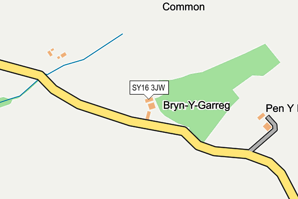 SY16 3JW map - OS OpenMap – Local (Ordnance Survey)