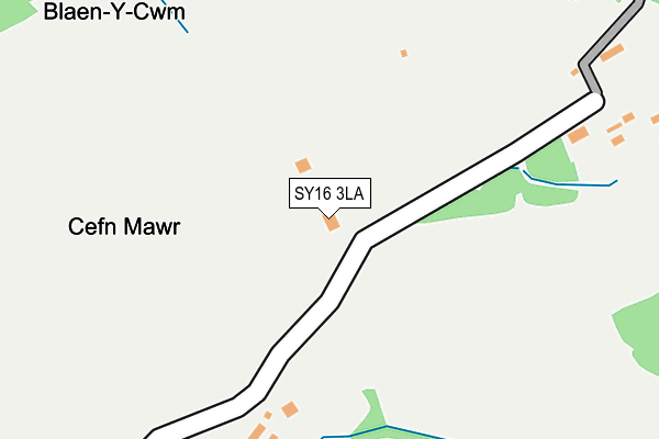 SY16 3LA map - OS OpenMap – Local (Ordnance Survey)