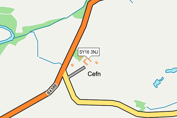 SY16 3NJ map - OS OpenMap – Local (Ordnance Survey)