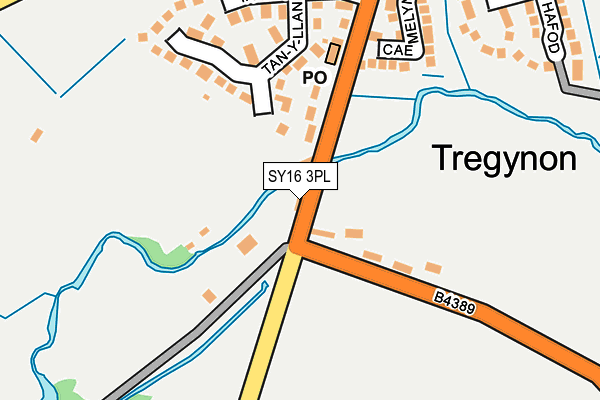 SY16 3PL map - OS OpenMap – Local (Ordnance Survey)