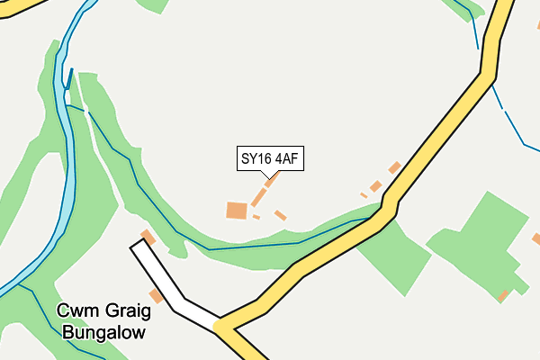 SY16 4AF map - OS OpenMap – Local (Ordnance Survey)