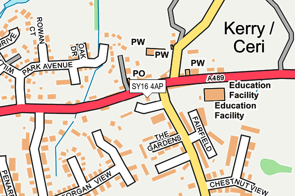 SY16 4AP map - OS OpenMap – Local (Ordnance Survey)