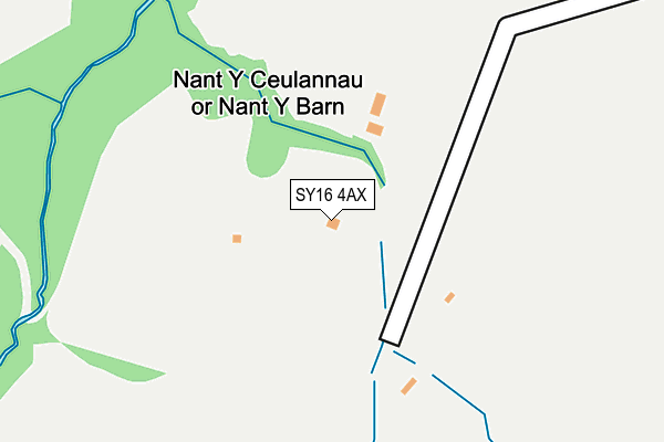 SY16 4AX map - OS OpenMap – Local (Ordnance Survey)