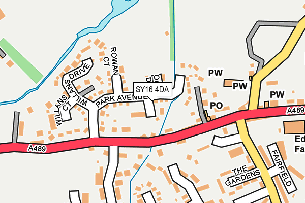 SY16 4DA map - OS OpenMap – Local (Ordnance Survey)