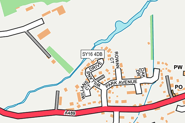 SY16 4DB map - OS OpenMap – Local (Ordnance Survey)