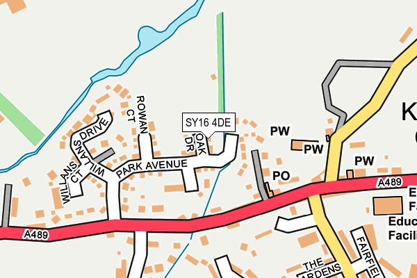 SY16 4DE map - OS OpenMap – Local (Ordnance Survey)