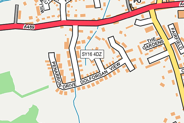 SY16 4DZ map - OS OpenMap – Local (Ordnance Survey)