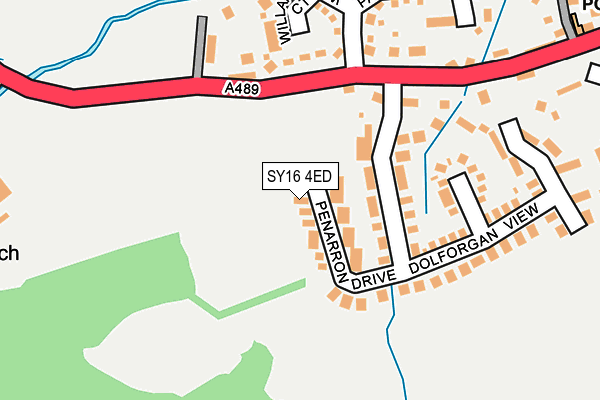 SY16 4ED map - OS OpenMap – Local (Ordnance Survey)