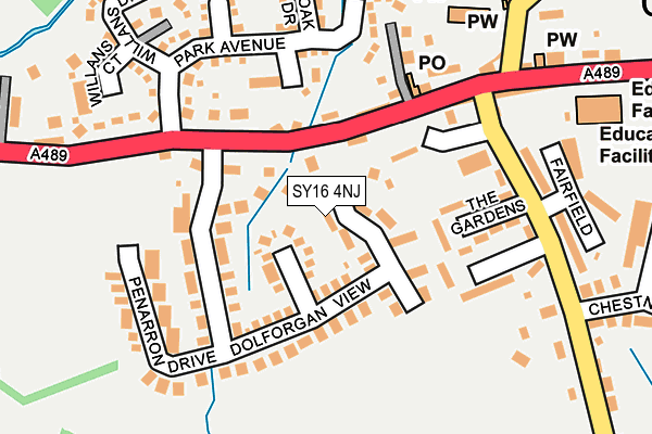 SY16 4NJ map - OS OpenMap – Local (Ordnance Survey)