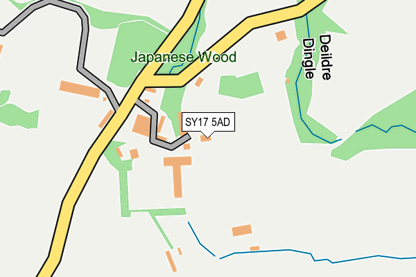 SY17 5AD map - OS OpenMap – Local (Ordnance Survey)