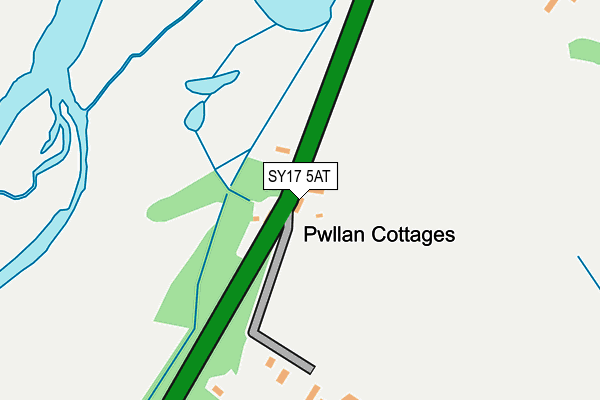 SY17 5AT map - OS OpenMap – Local (Ordnance Survey)