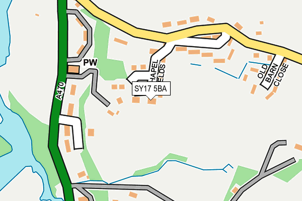 SY17 5BA map - OS OpenMap – Local (Ordnance Survey)