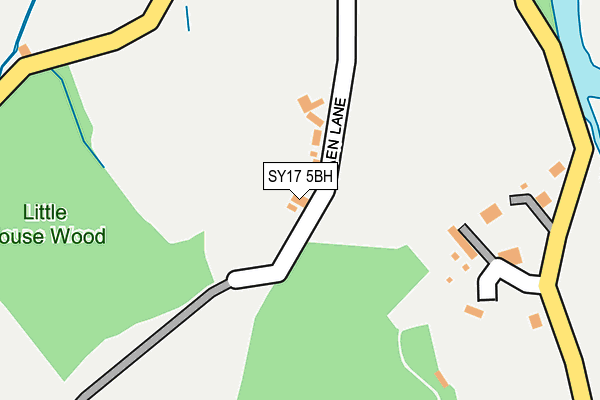 SY17 5BH map - OS OpenMap – Local (Ordnance Survey)